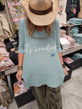 It's Handled Tattered Tee: Sm-3-4-sleeve