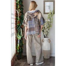 Pink Washed Plaid Mix Button Down Oli+Hali Hoodie