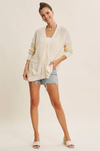 Vanilla Slouchy Charm Button Down Cardigan