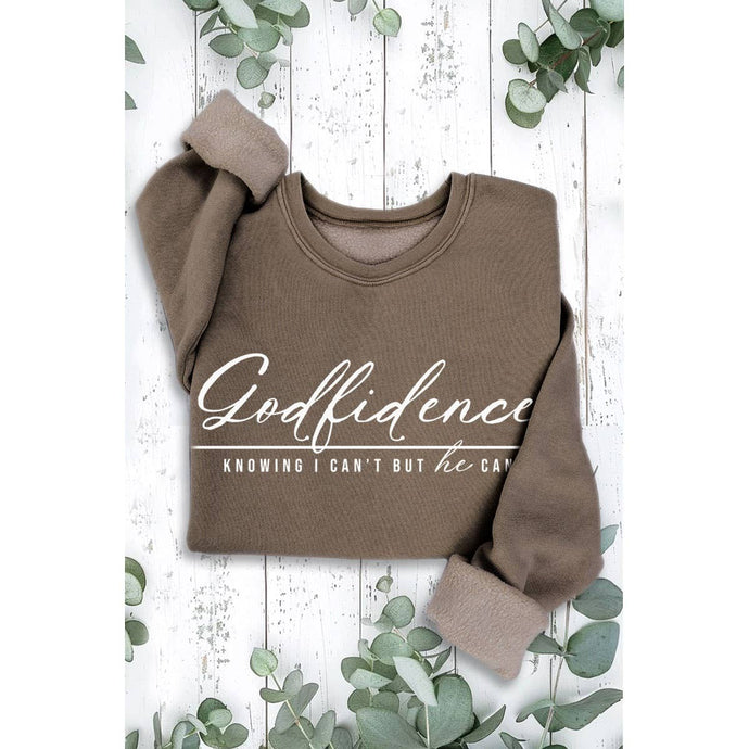 Mineral Brown Godfidence Mineral Graphic Sweatshirt