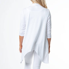 Diana White Short Stretch Denim 3/4 Sleeve Cardigan