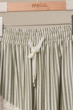Prairie Stripe Patchwork Wide Pants: SAGE