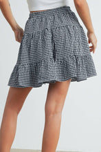 Black Ibory High Waist Tiered Check Skirt