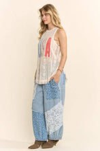 DP60048-STRIPED DENIM LACE BLOOMERS: Light Denim / S-M-L(2-2-2)