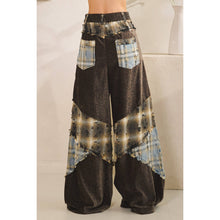 Charcoal Washed Plaid Leopard Oli+Hali Pants