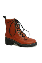 Cognac Combat Boots