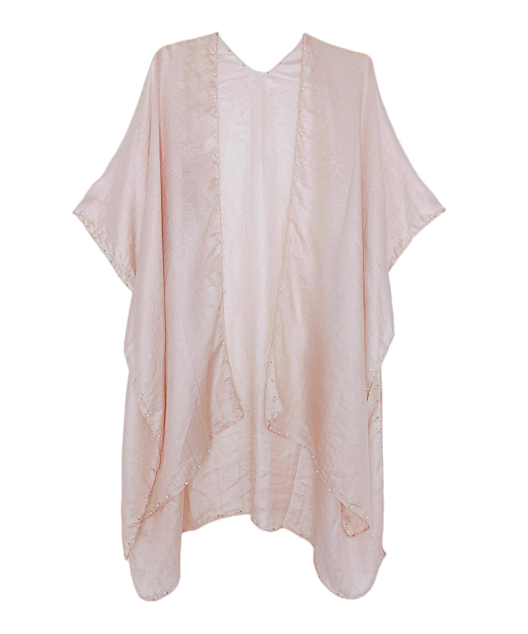 Pink Pearl Trim Kimono