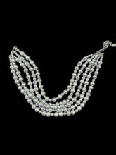 "Is It Real" 5 Strand Cream Pearls Rare Bird Necklace