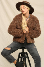 Latte Open Front Fuzzy And Cozy Jacket