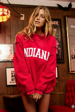 Crimson 'INDIANA&IN' Reversible Mockneck Sweashirts