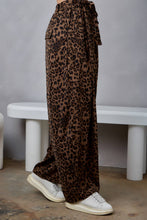 IP3629 High Waisted Self-Tie Belted Wide Leg Bubble Joggers: Brown / L