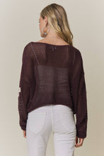 Blackberry Lightweight Floral Sweater