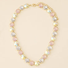 Multi Iridescent Pastel Crystal Collar Necklace