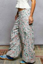 Sky Multi Vintage Washing Printed Twill Relaxed Fit Floral POL Pants