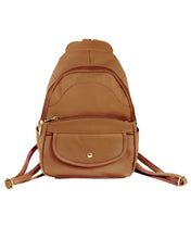 Brown cowhide leather back pack