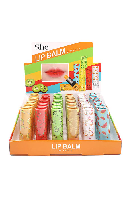 Makeup She Vitamin E Fruits Lip Balm LB418 -