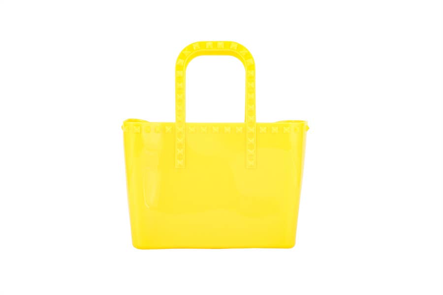 Yellow Ladies Jelly Tote Handbag
