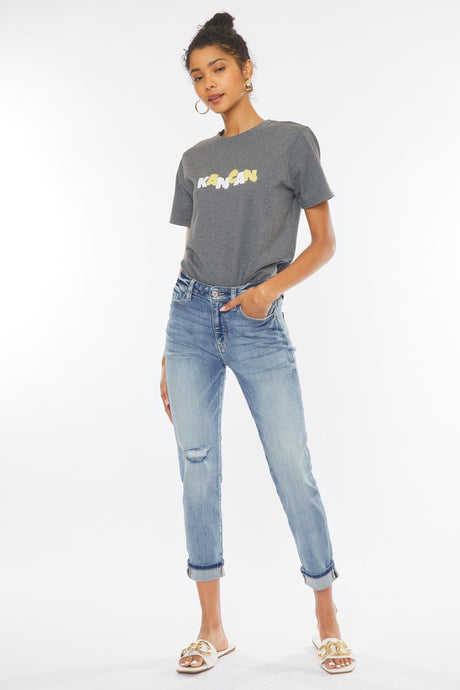 Medium High Rise Cuffed Hem Mom Kancan Jeans 4/12/23 5989