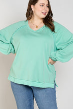 Paradise Mint French Terry Raw Seam POL Sweatshirt 1/31/23 2431