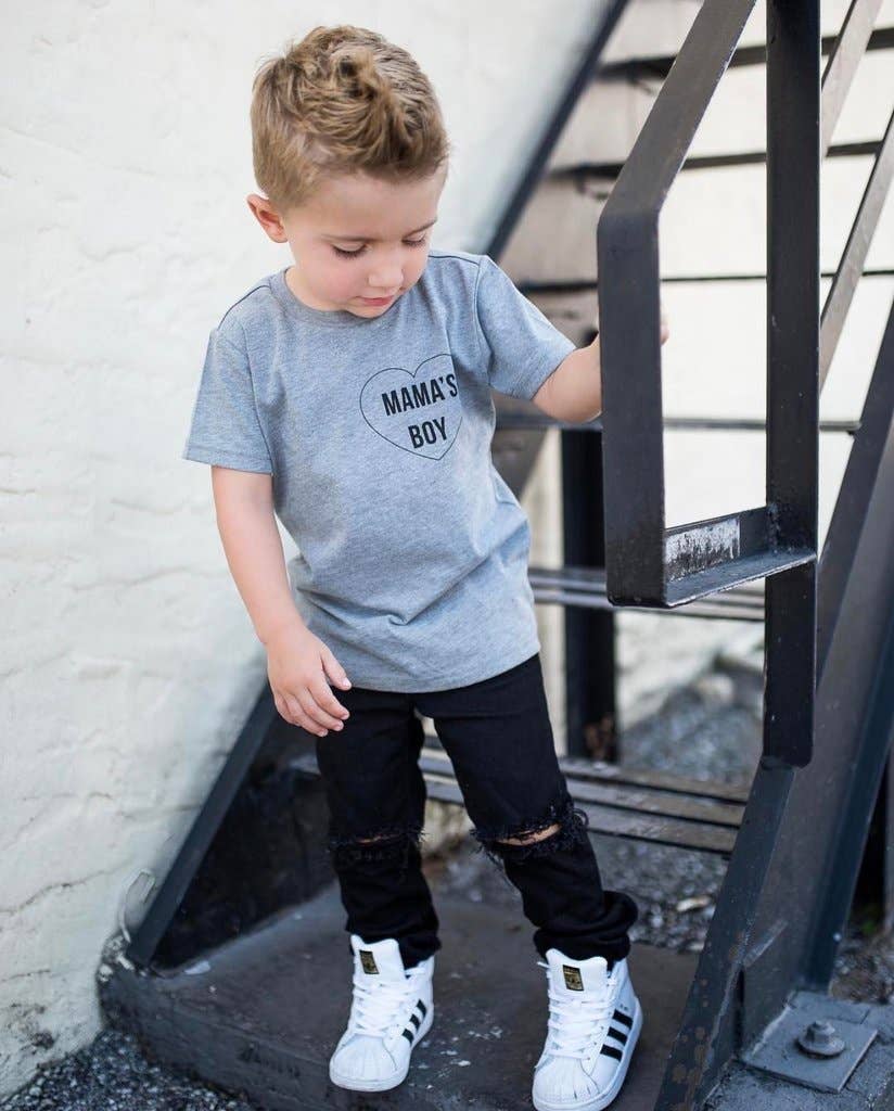 Mama's Boy Gray Tee