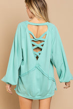 Paradise Mint French Terry Raw Seam POL Sweatshirt 1/31/23 2431