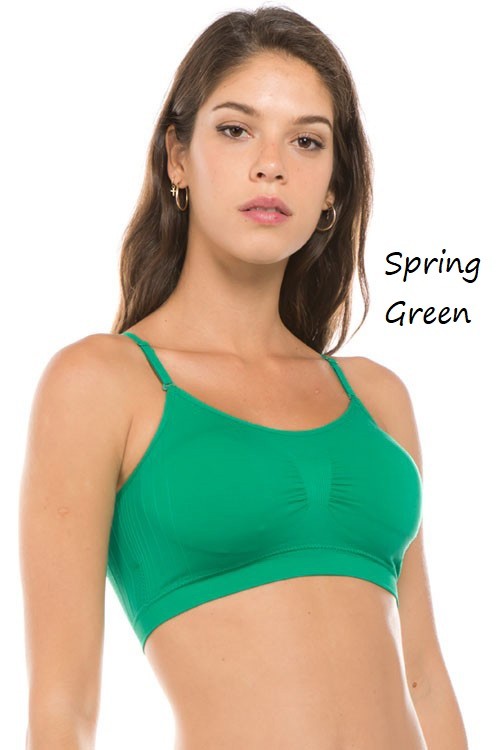 Spring Green Seamless Scrunched Bralette 6/23/23 4961