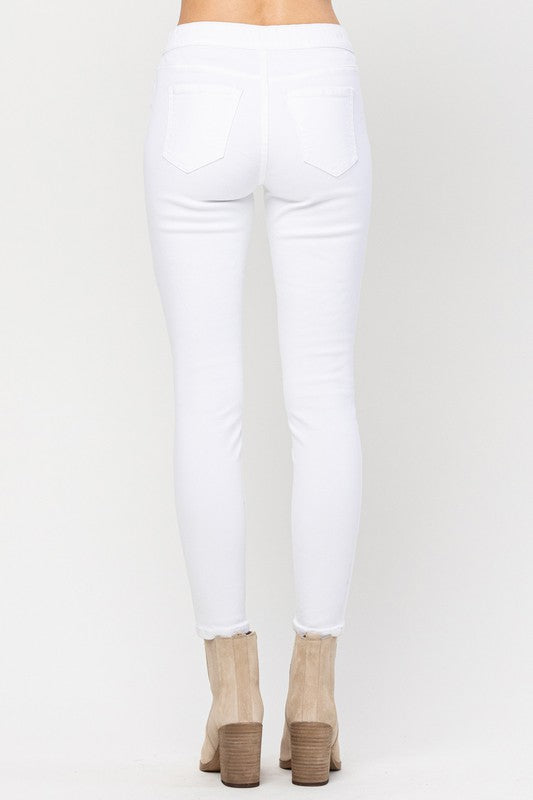 White Mid Rise Pull On Jelly Jeggings 4/4/23 5920