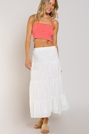 Off White Midi Length POL Skirt 12/6/22 4927