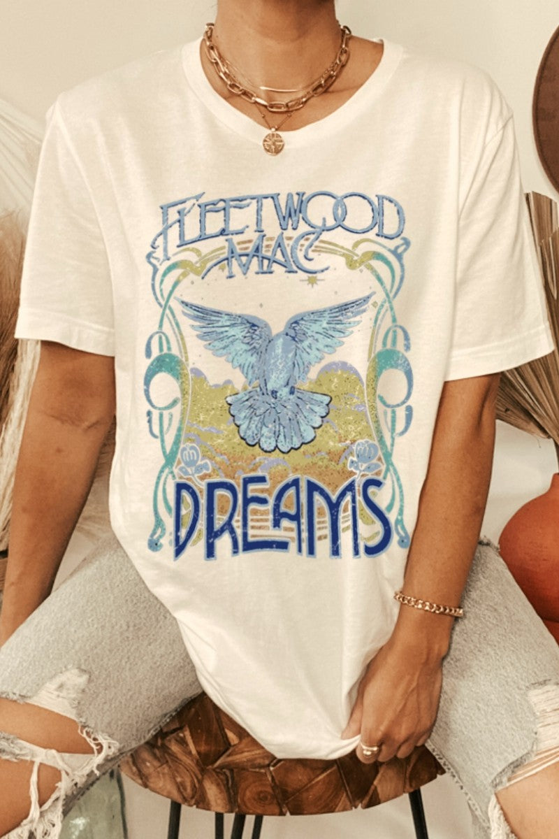 Vintage White Fleetwood Mac Dreams Oversized Agp Tee 4/20/23 6075