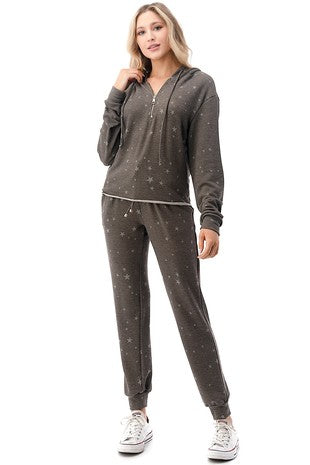 Charcoal Zip Up Cropped Ariella Hoodie 12/13/22 5024