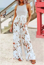 White Striped Floral Sleeveless S Jumper 6/30/23 5841