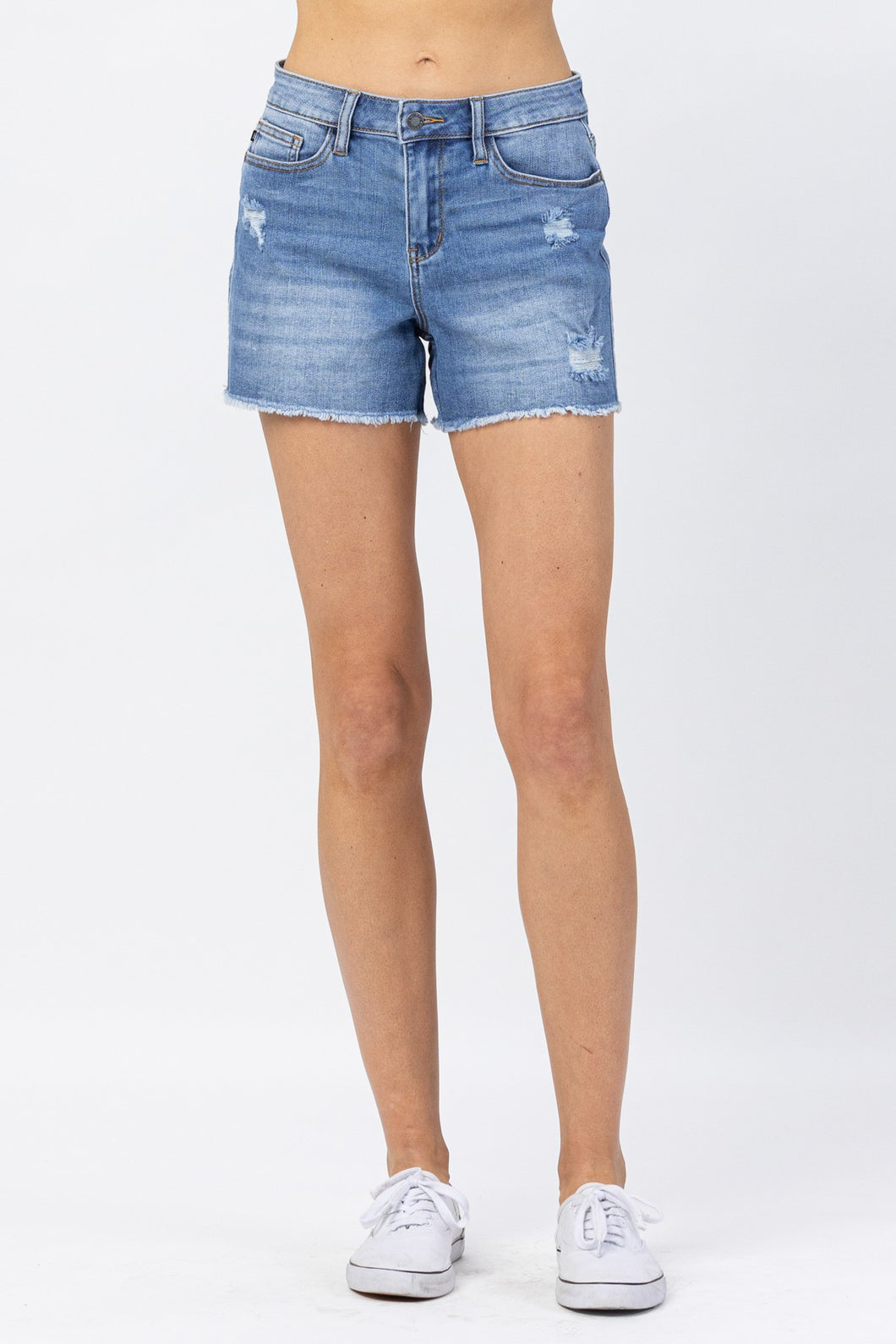 Medium Hi Waist Distressed Judy Blue Shorts 1/23/23 5450