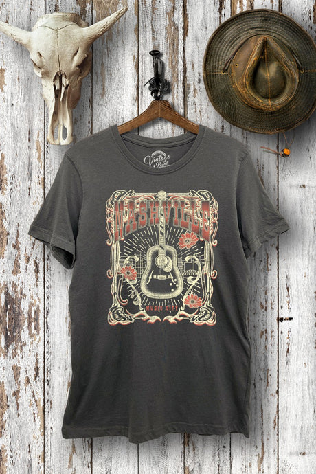 Charcoal Nashville Music City Vintage Point T Shirt 4/6/23 5944