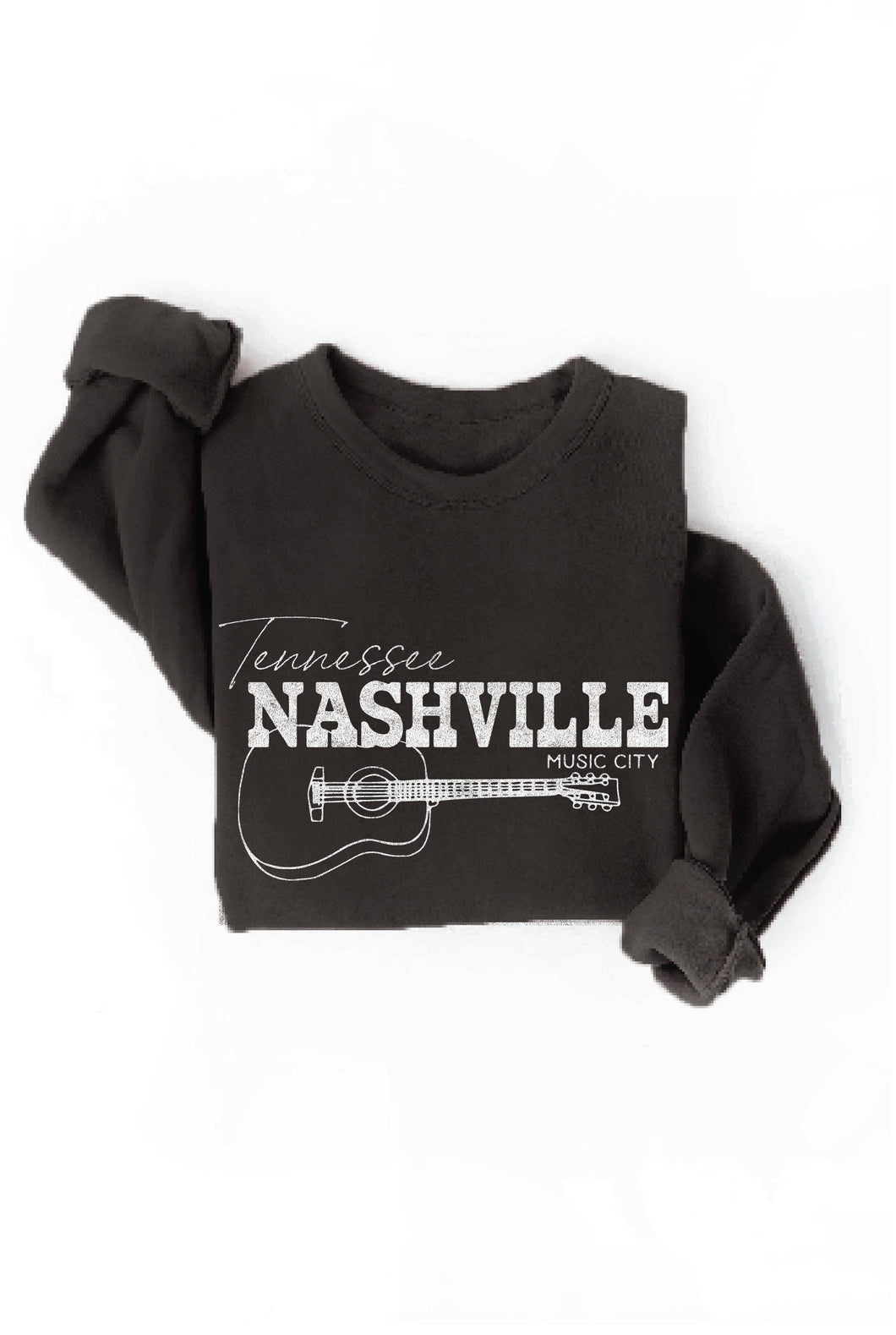 Black NASHVILLE TENNESSEE Graphic Sweatshirt