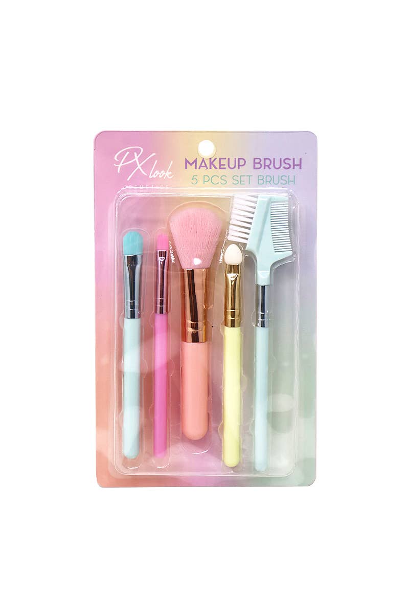 PXLook 5pc Makeup Brush Set Pastel