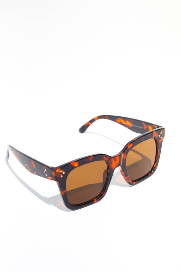 Tortoise Bash Block Frame Sunglasses