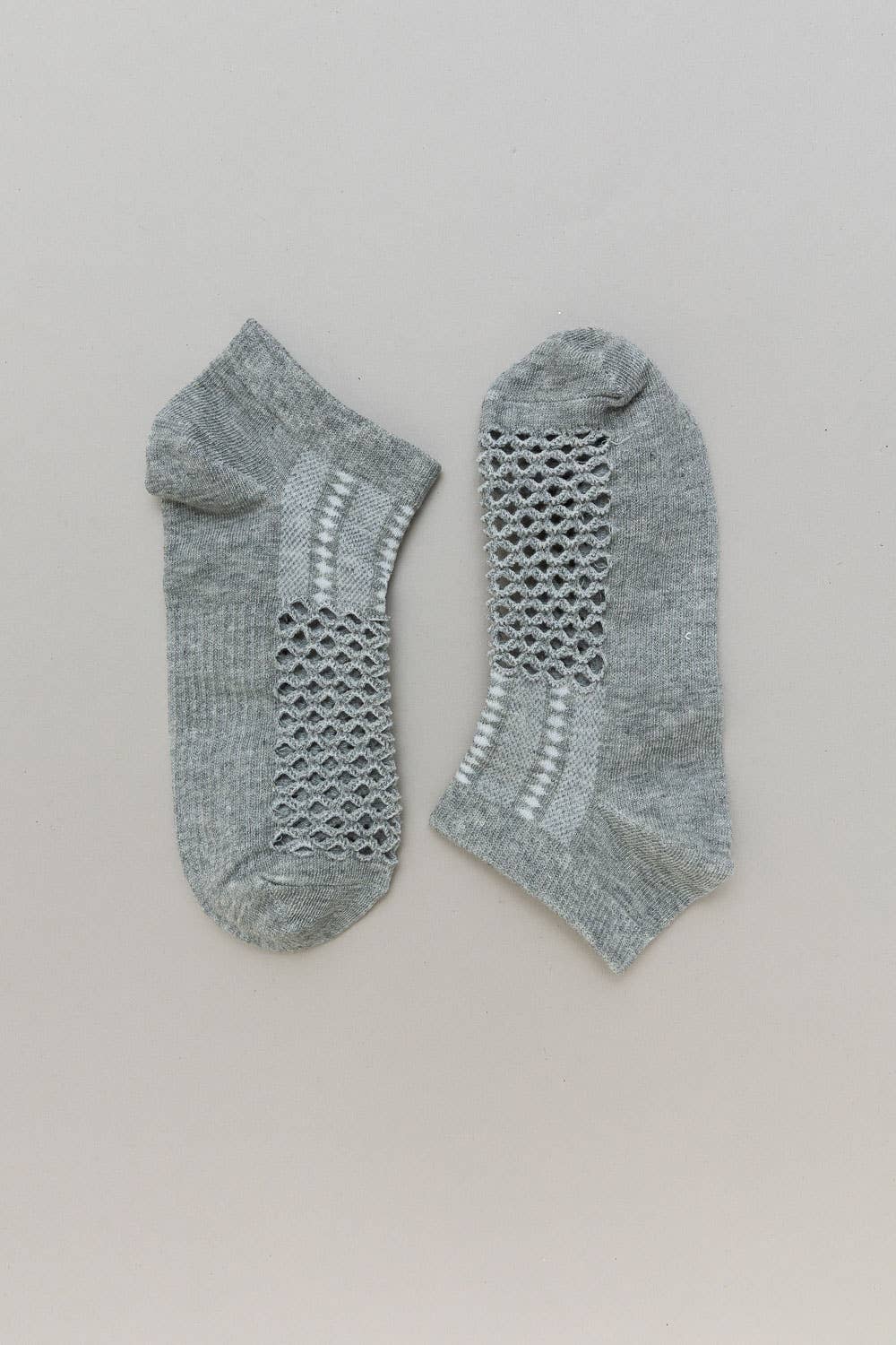 Grey Fishnet Hollow Seamless Socks