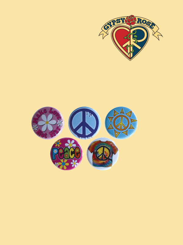 Love and Peace Buttons