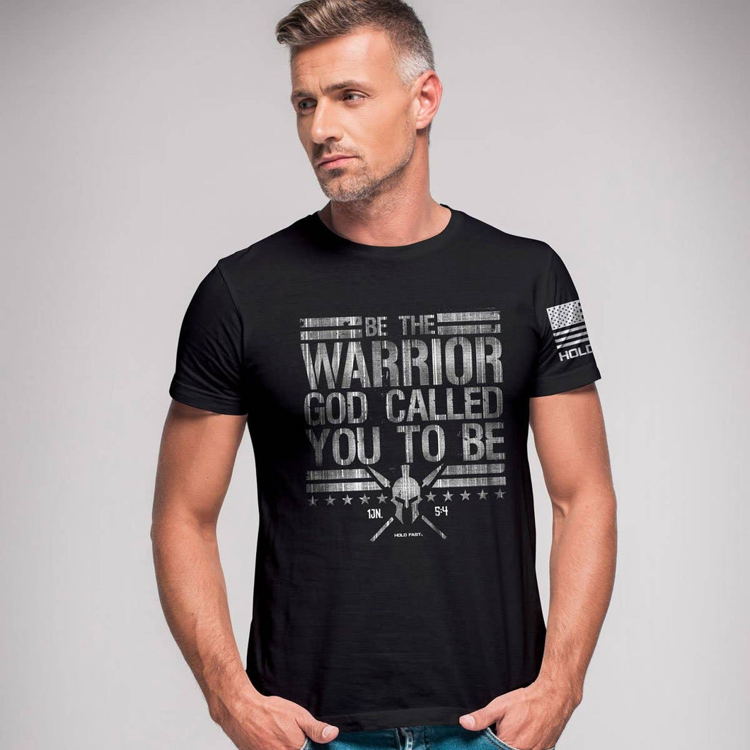 Black HOLD FAST Mens T-Shirt Warrior