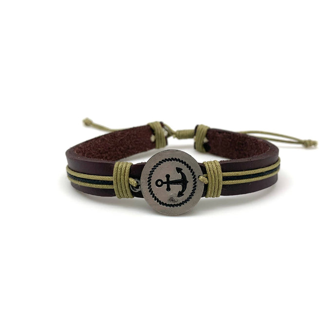Pull Tie Leather Bracelet - New Anchor