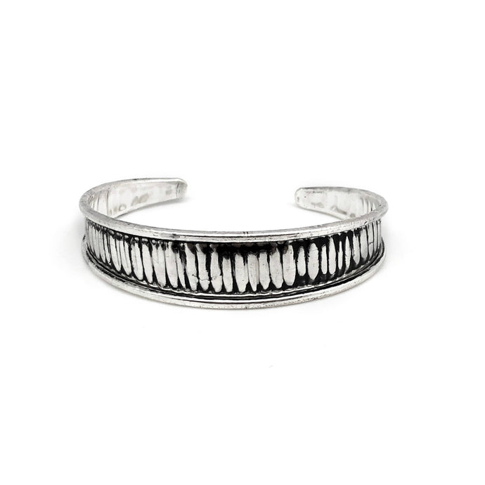 Banjara Collection Etched Cuff Bracelet - Raised & Wrinkled