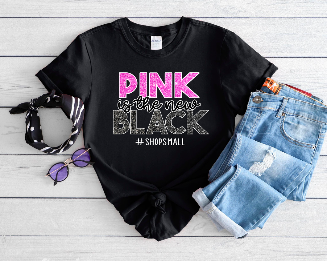 Black Pink Is The New Black Short Sleeve Tee