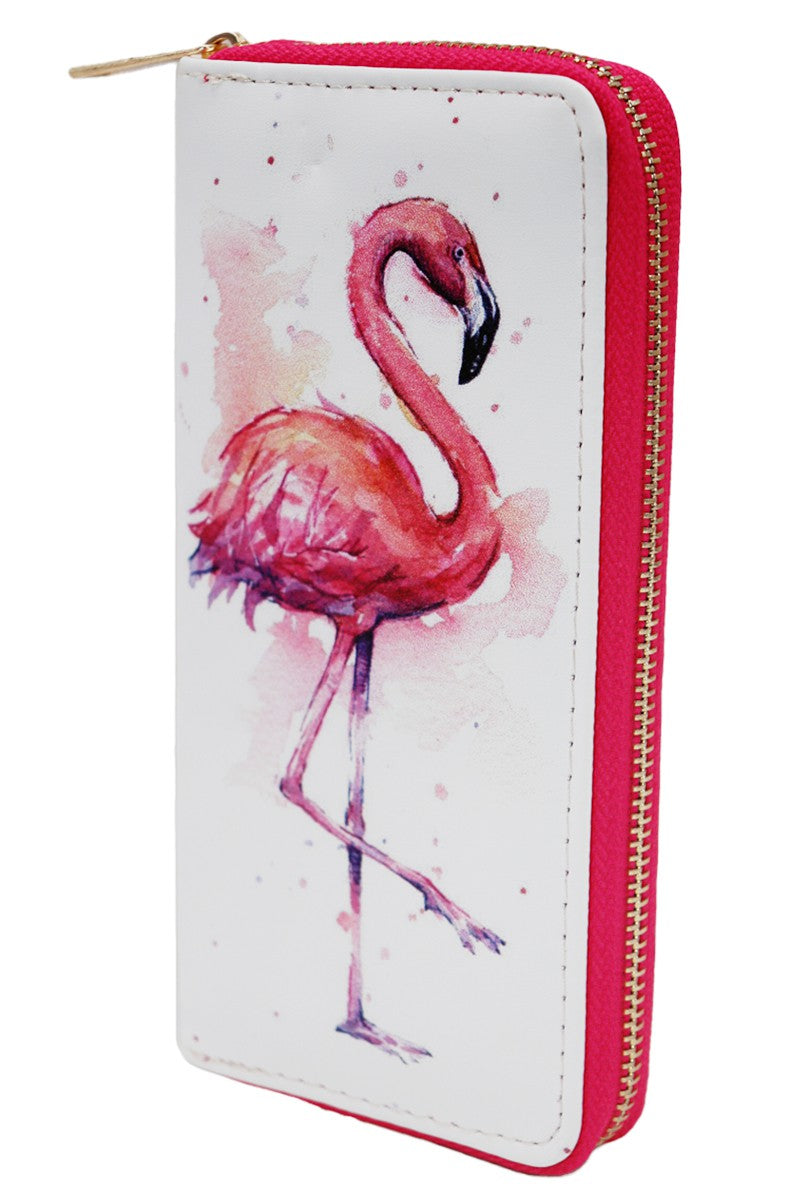 Flamingo Paint Splash Wallet 3/8/23 5757