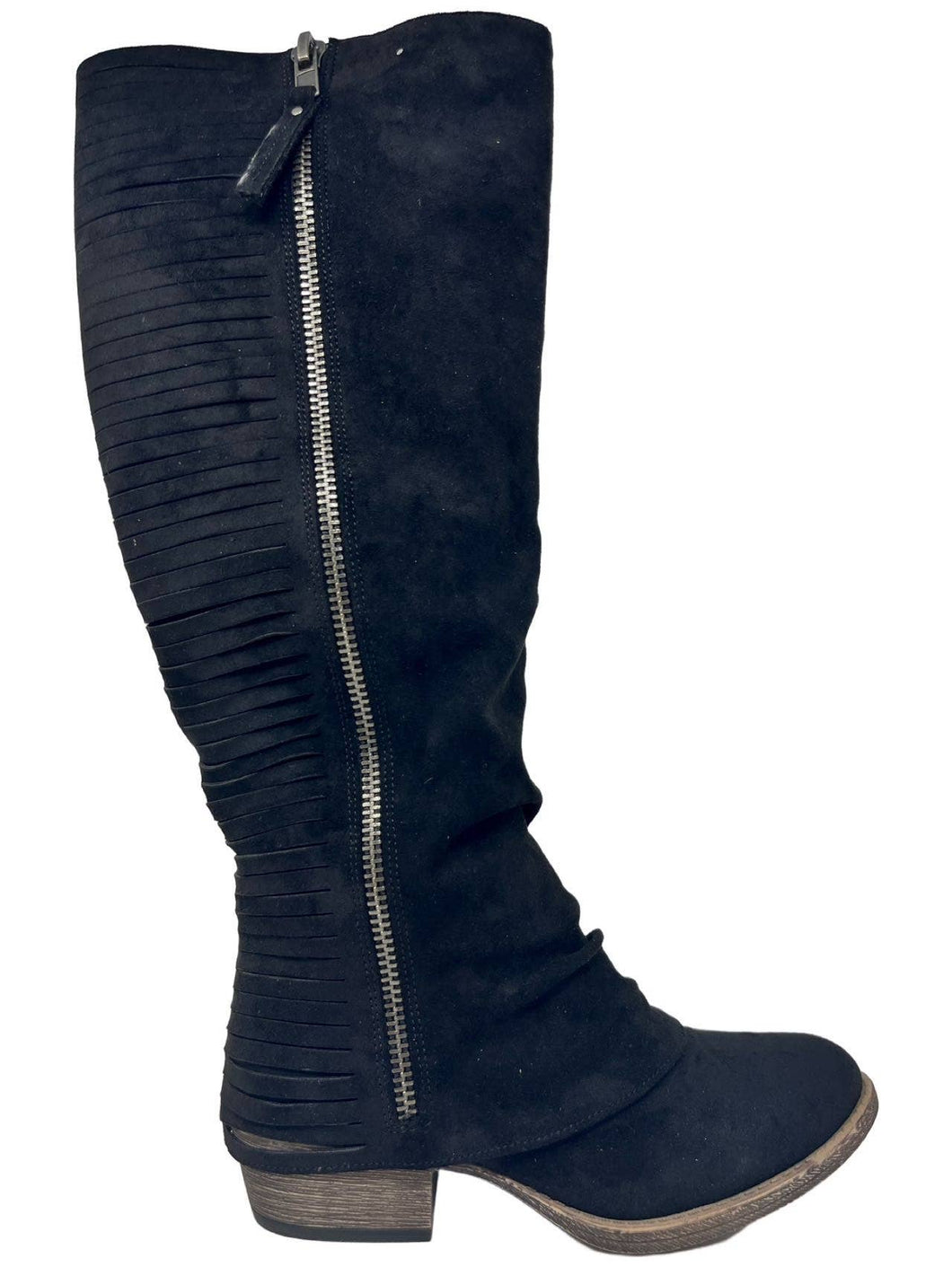 Black Very Strippy Long Boot
