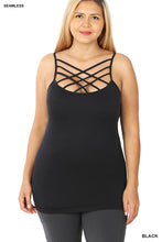 Black Triple Criss Cross Front Zenana Cami 5/25/23 9826