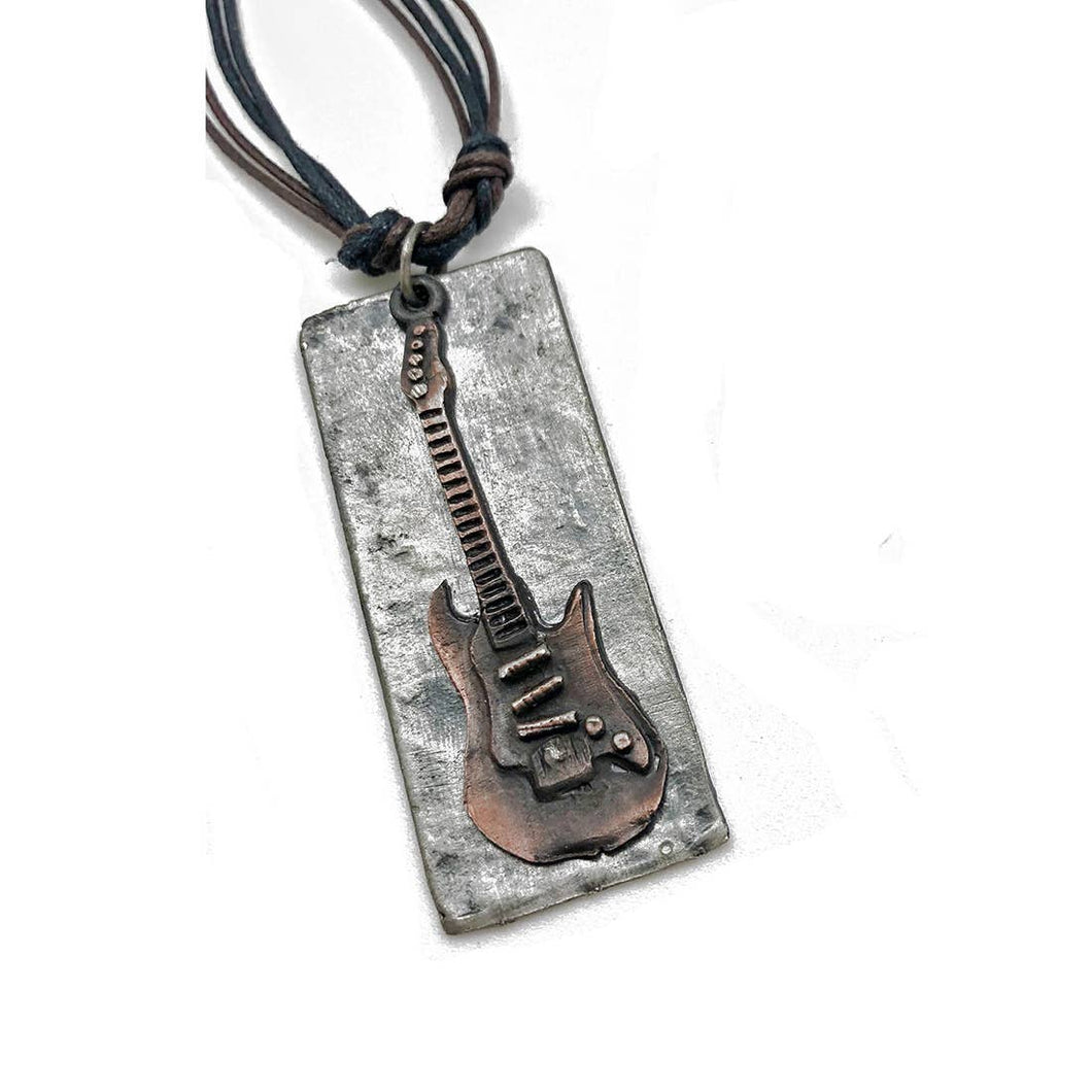 Pewter Necklace - Full Guitar