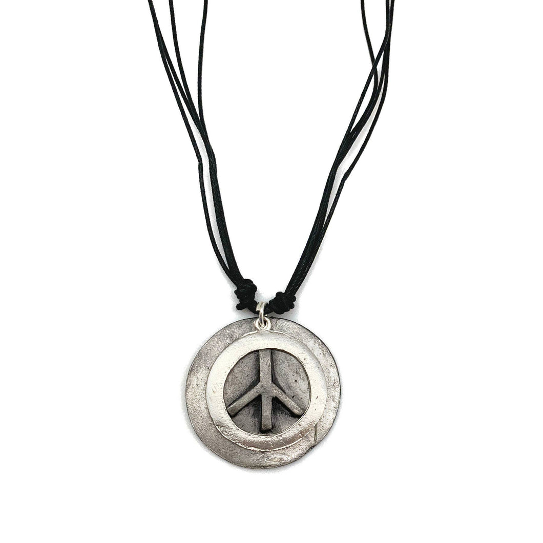 Pewter Necklace - Peace Sign
