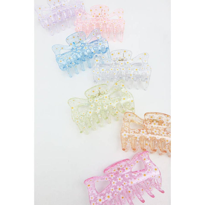 Daisy Print Hair Claw