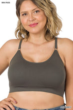 Ash Grey Cross Back Padded Seamless Zenana Bralette 1/19/23 5410