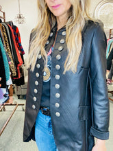 Black Herringbone Faux Leather Sgt Pepper Venti6 Jacket 11/11/24 5058